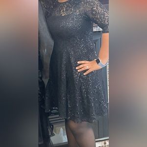 Black dress, shimmer, formal